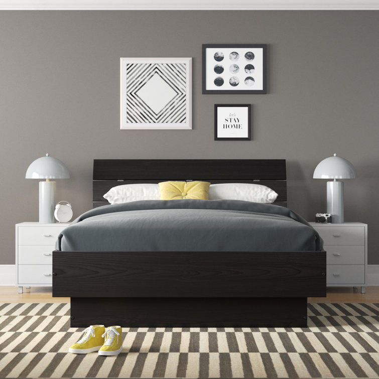 Black low profile bed discount